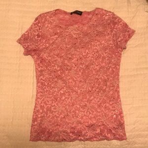 Pink sparkly vintage shirt